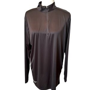 REEBOK Black 1/4 Zip Pullover Size Large